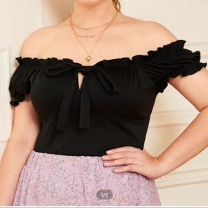 Off shoulder puff sleeve top